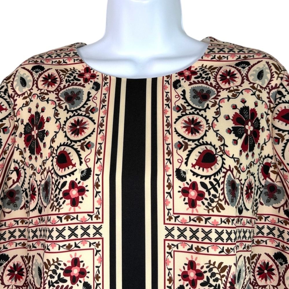 Tuckernuck Jamie Dress Sz L Floral Shift Bell Sleeve Boho Quiet Luxury Old Money - Picture 3 of 10